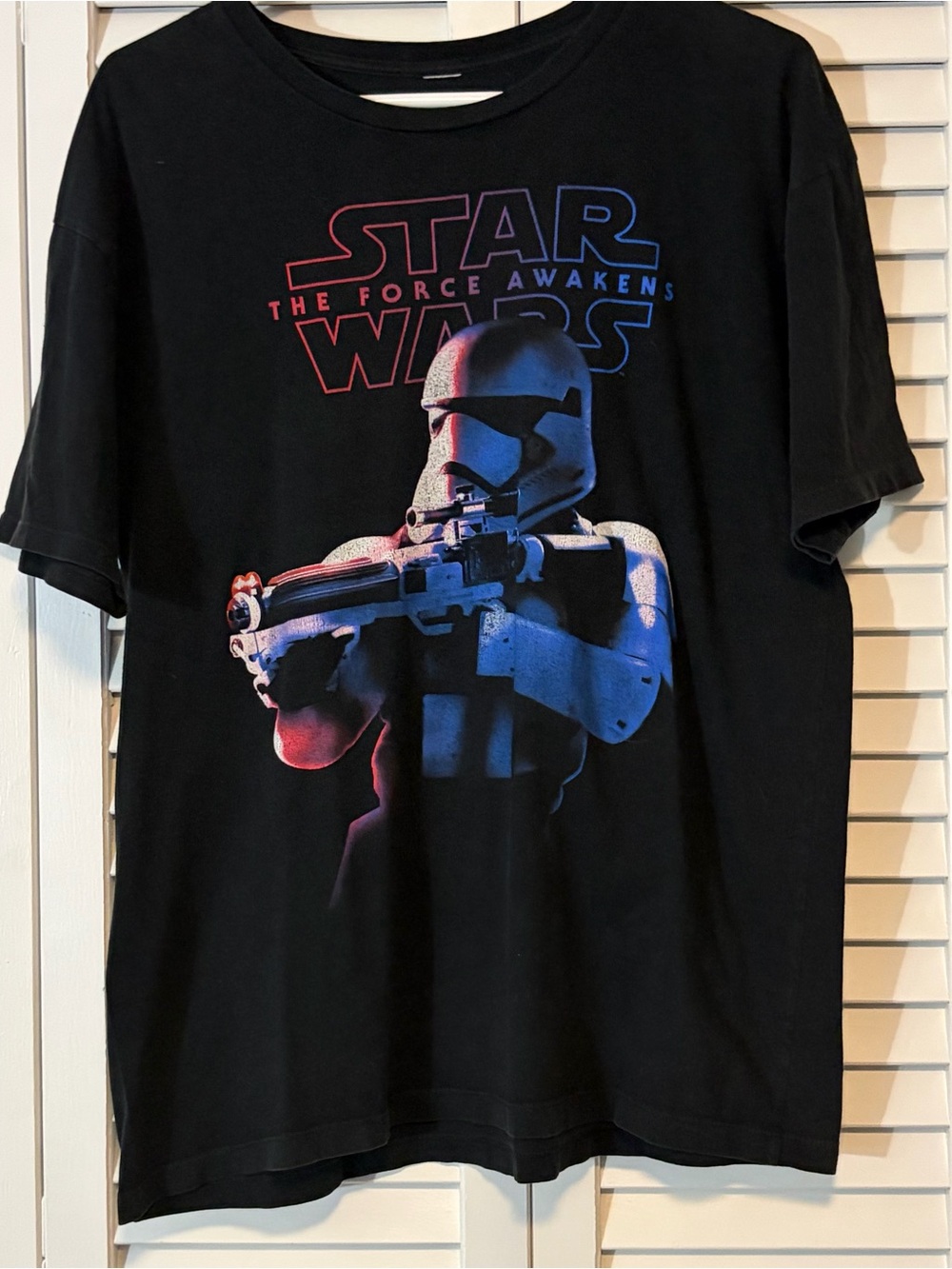Star Wars Black Short-Sleeve Graphic Tee with Red & Blue Stormtrooper